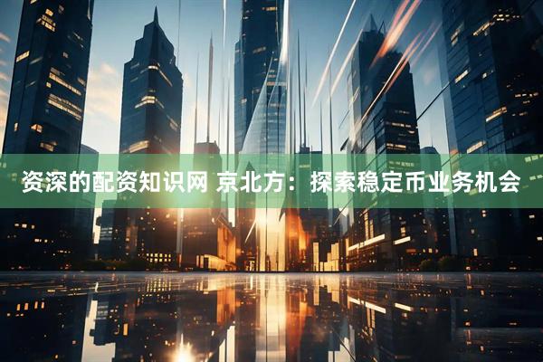 资深的配资知识网 京北方：探索稳定币业务机会